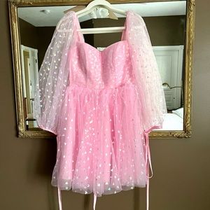 Ava gowns dress, sweetheart pink dress. Worn once